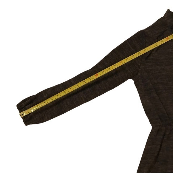 4. NWT Tacera tie neckline heather gray knife pleat long sleeves dress Size PS - Picture 6 of 10